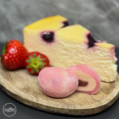 Projekt bez nazwy (60) Lody Mochi o smaku sernika truskawkowego 4 szt.